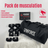 GYMFORCE-Pack Musculation (Serre-poignets + Straps + Genouillères + Sac) 💪